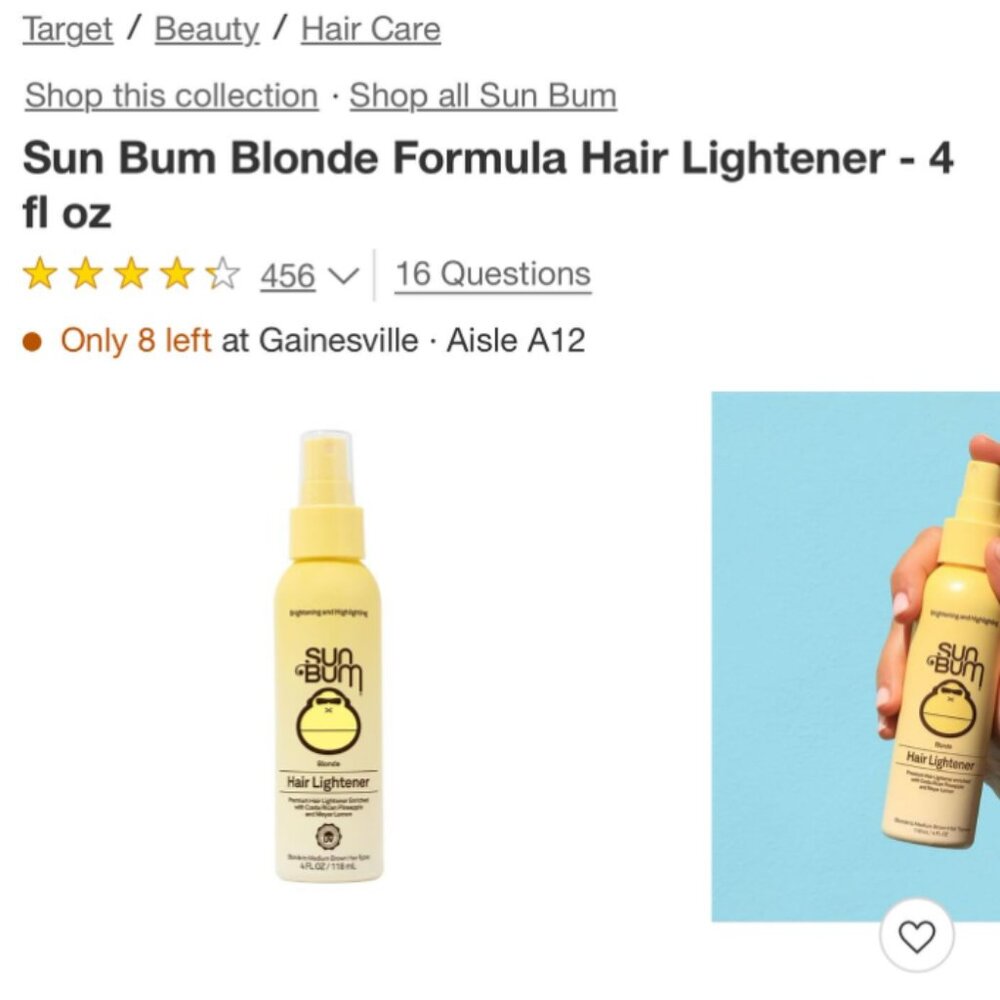 Set of 2 Sun Bum Blonde Formula Hair Lightener - 4 fl oz Brand New